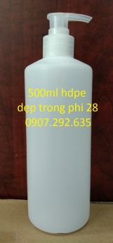 chai nhựa hdpe 500mL hàng cao cấp sẵn tại kho Cty