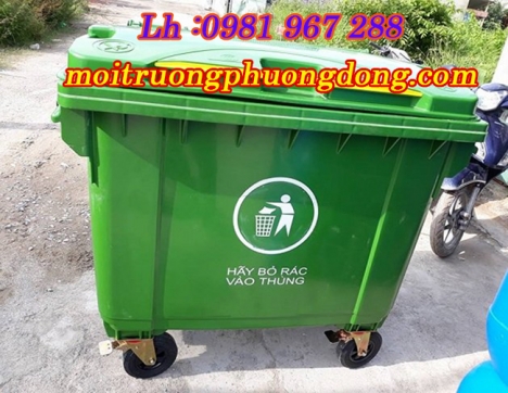 Thùng rác 660 lít  nhựa HDPE ,thùng rác công cộng 660 lít