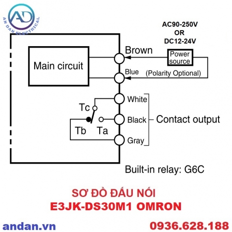 Cảm Biến Quang Omron E3JK-DS30M1 90-250VAC or 12-24VDC