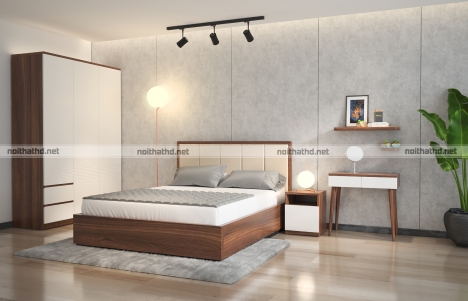 Thiết kế thi công nội thất giường ngủ tủ áo giá rẻ tại Quảng Ngãi