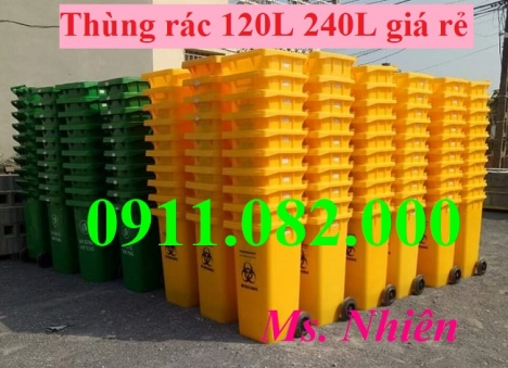 Giá sỉ thùng rác nhựa hdpe- Thùng rác 120 lít 240 lít 660 lít giá rẻ- lh 0911082000