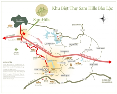 Mở bán nền đất Khu Biệt Thự Nghĩ Dưỡng Sam Hills Bảo Lộc, Từ 1 Đến 3 Mặt Tiền, Vị Trí Đẹp, SHR