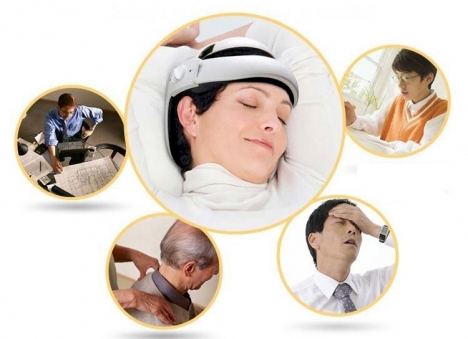 Máy massage đầu, máy mát xa xoa bóp giảm đau đầu hiệu quả của hãng Ayosun Hàn Quốc