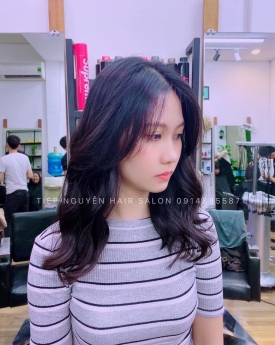 Tóc uốn cụp ngắn ngang vai, tóc bob uốn xoăn gợn sóng - Tiệp Nguyễn Hair Salon
