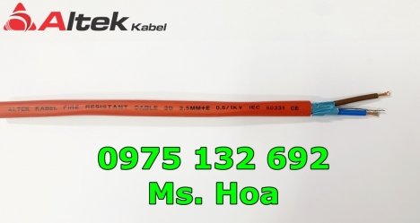 Cáp chống cháy chống nhiễu 2x1.5mm + E 0.6/1kV Altek Kabel