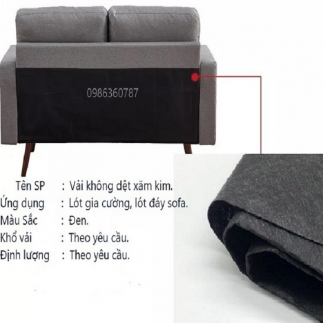 Vải buku dùng lót gia cường lót đáy sofa.