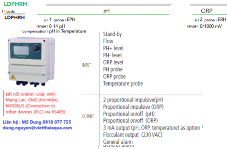 Bộ châm hóa chất tự động LDPHRH hãng EMEC Ý/ Bơm 50l/h TCL 0150 FP
