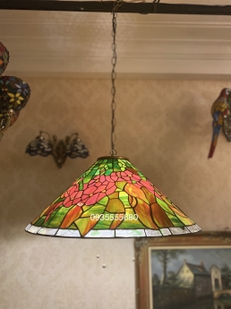 Giao lưu đèn thả trần tiffany hoa leo hình nón
