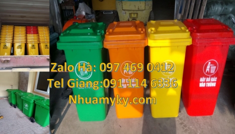 thùng nhựa 120l đựng rác, Thùng rác 240l composite, Thùng rác công nghiệp 120 lít 240 lít 60 lít,