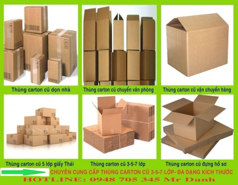 Cung cấp các loại thùng carton chuyển nhà, văn phòng giá rẻ