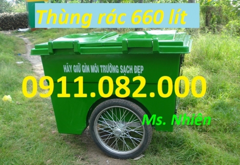 Sỉ giá rẻ số lượng thùng rác 120L 240L 660L giá rẻ tại vĩnh long, thùng rác nắp kín đủ màu- lh 0911