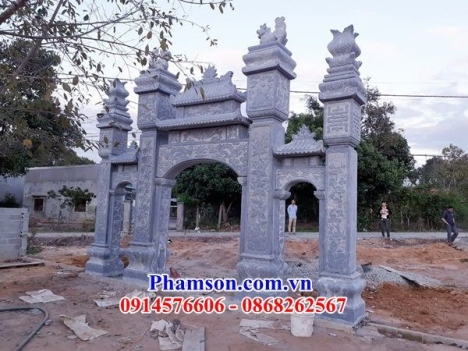 1245 Kiểu cổng đá nghĩa trang đẹp