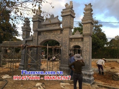 1245 Kiểu cổng đá nghĩa trang đẹp