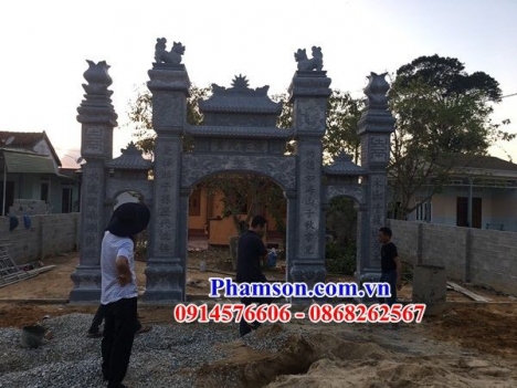 1245 Kiểu cổng đá nghĩa trang đẹp