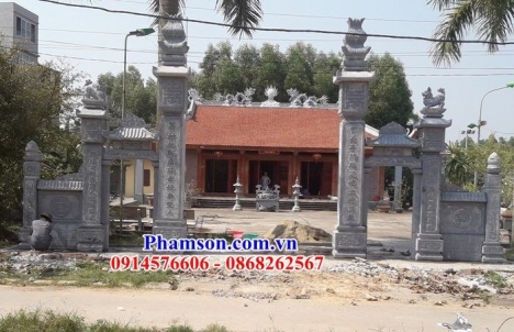 1245 Kiểu cổng đá nghĩa trang đẹp