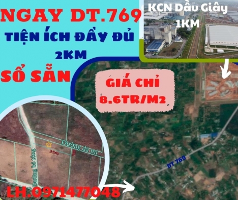 chính chủ cần bán lô đất trên DT769 gần kcn và sân bay QT LONG THÀNH