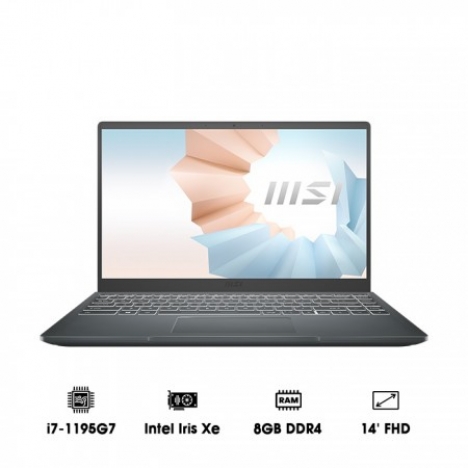  MSI Modern 14 B11MOU-1033VN (i7-1195G7 | 8GB | 512GB | Intel Iris Xe Graphics | 14' FHD | Win 11| G