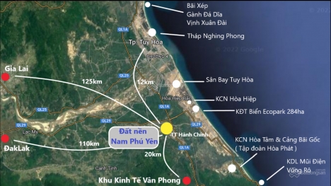 Bán nhanh đất ven biển Phú Yên , gần khu CN Hòa Hiệp 1.000ha.