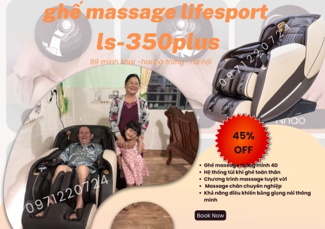 Hót giờ vàng ưu đãi ghế massage LS350-plus giảm 45%tặng ngay máy chạy trị giá 1xtr
