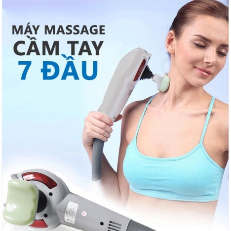 Máy massage cầm tay 7 đầu hồng ngoại Hàn Quốc chính hãng giá chỉ 550k bảo hành chính hãng 2 năm
