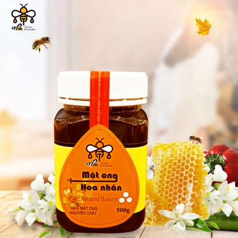 Mật ong hoa Nhãn Thuyên Phong Mật 500g -Nguyên chất 100% từ thiên nhiên