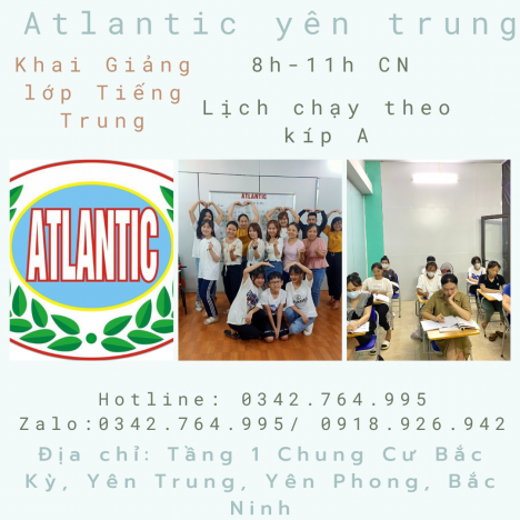 Ngày 28/8/2022 Khai giảng lớp Trung Kíp A tại ATlantic Yên Trung