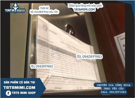 Kệ checklist 1 tờ khổ A4