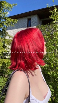 Màu Đỏ , Địa Chỉ Nhuộm Tóc Uy Tín Giá Rẻ Hoài Đức - Nam Đỗ Hair Salon
