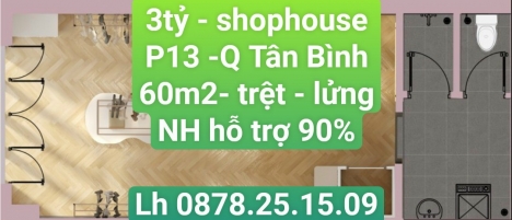 bán Shophouse Tân Bình giá chỉ 3ty,view sân bay, gaand Q3,Q10, Bình tân