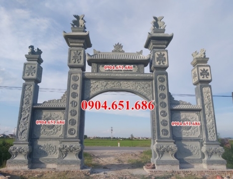Hình ảnh lắp đặt cổng đá nghĩa trang nhân dân tại Gia Bình Bắc Ninh