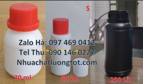 chai 250 ml đựng mẫu thử, Chai nhựa 30 ml trắng đục, chai nhựa 30 ml, chai hóa chất hdpe, Chai nhựa