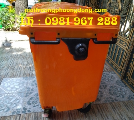 Bán thùng rác nhựa 660 lít công cộng màu cam
