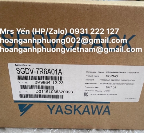 Servo Driver SGDV-7R6A01A | Yaskawa | Hàng nhập khẩu mới 100%