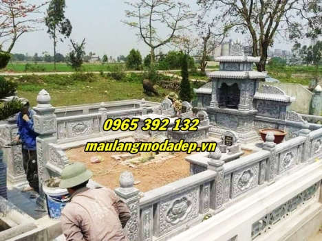 35 khu lăng mộ đá đẹp lắp đặt tại Hưng Yên