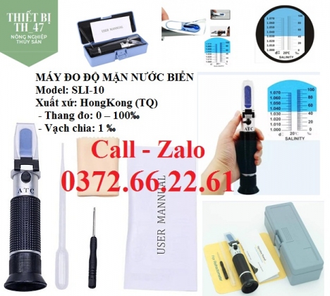 Khúc xạ kế đo độ mặn nước biển, model SLI 10 Hong Kong giá tốt