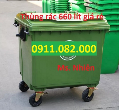 Nơi cung cấp thùng rác giá rẻ- thùng rác 120 lít 240 lít 660 lít nhựa hdpe, composite- lh 091108200
