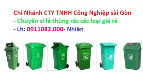 Nơi cung cấp thùng rác giá rẻ- thùng rác 120 lít 240 lít 660 lít nhựa hdpe, composite- lh 091108200