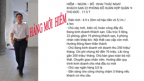 ĐỊNH CƯ NƯỚC NGOÀI BÁN KHÁCH SẠN MỚI ĐẸP  17.5 TỶ -  PHƯỚC LONG A  QUẬN 9 - THỦ ĐỨC