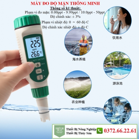 Bút đo độ mặn nước nông nghiệp - máy đo chuyên dụng độ chính xác cao - freeship