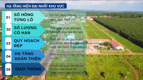 Đất nền sổ đỏ ngay trung tâm hành chính mới huyện Krông Năng - chỉ 899tr