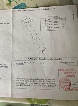 CẦN BÁN 300M2 ĐẤT THỔ CƯ -MẶT TIỀN NGUYỄN VIẾT XUÂN - THỊ TRẤN CỦ CHI -4 TỶ NHỈNH