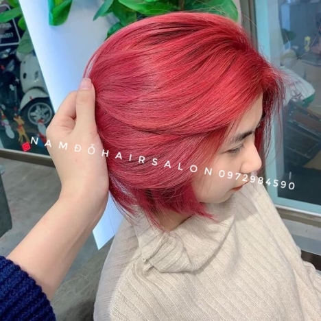 Nhuộm Màu Đỏ Hồng Ở Đâu Đẹp Uy Tín Giá Rẻ Hoài Đức - Nam Đỗ Hair Salon