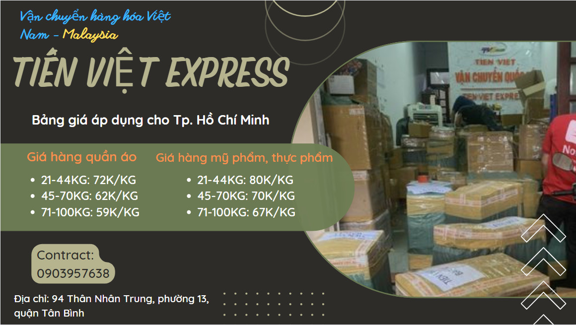 Gửi hàng hóa đi nước ngoài Tiến Việt Express