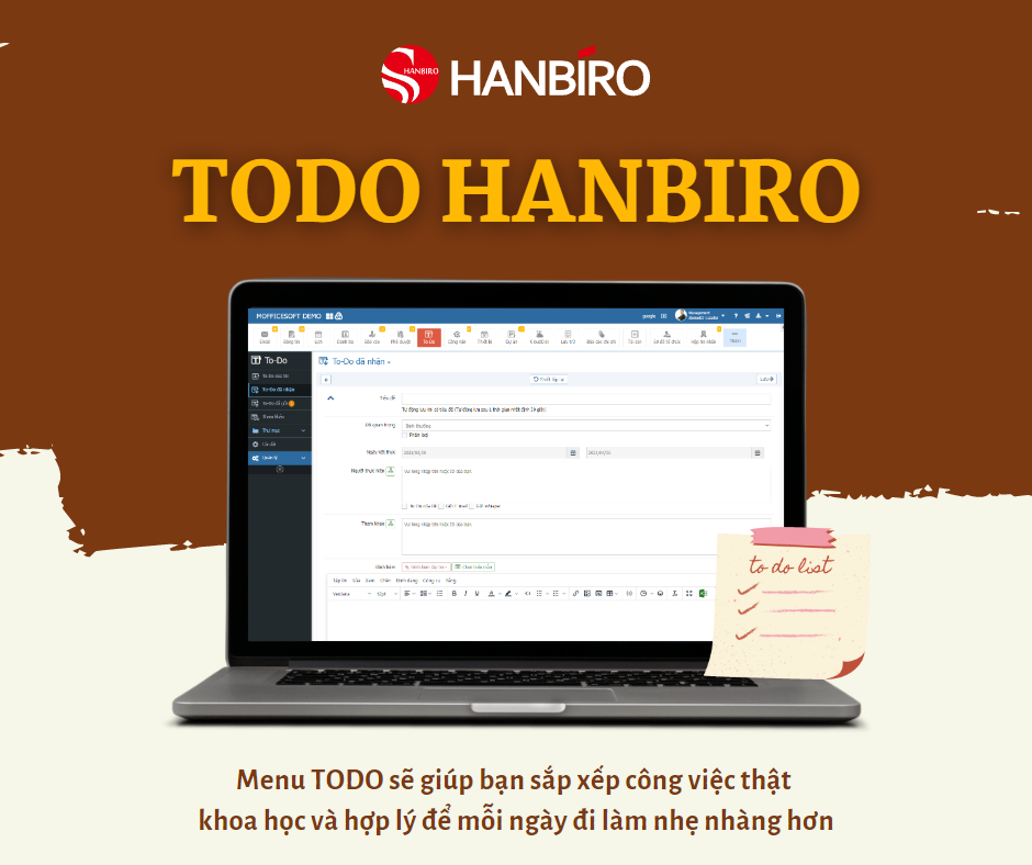 Robot nhắc việc TODO HANBIRO - Phần mềm văn phòng điện tử