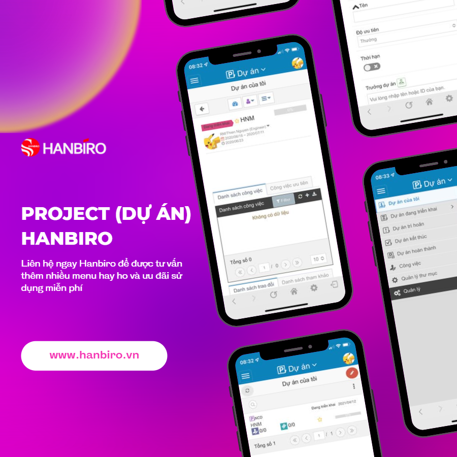 Quản lý dự án công việc online với Hanbiro Groupware