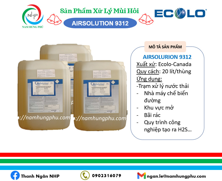 Airsolution9204 xử lý mùi hôi ngành công nghiệp nặng