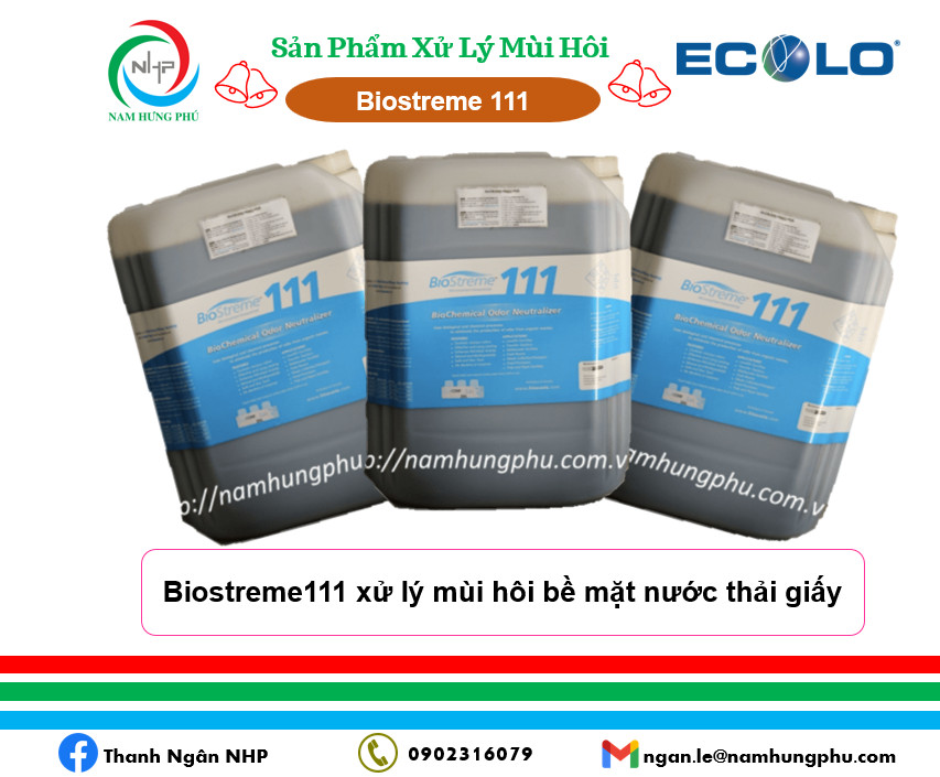 Sản phẩm Biostreme111 khử mùi nước thải giấy