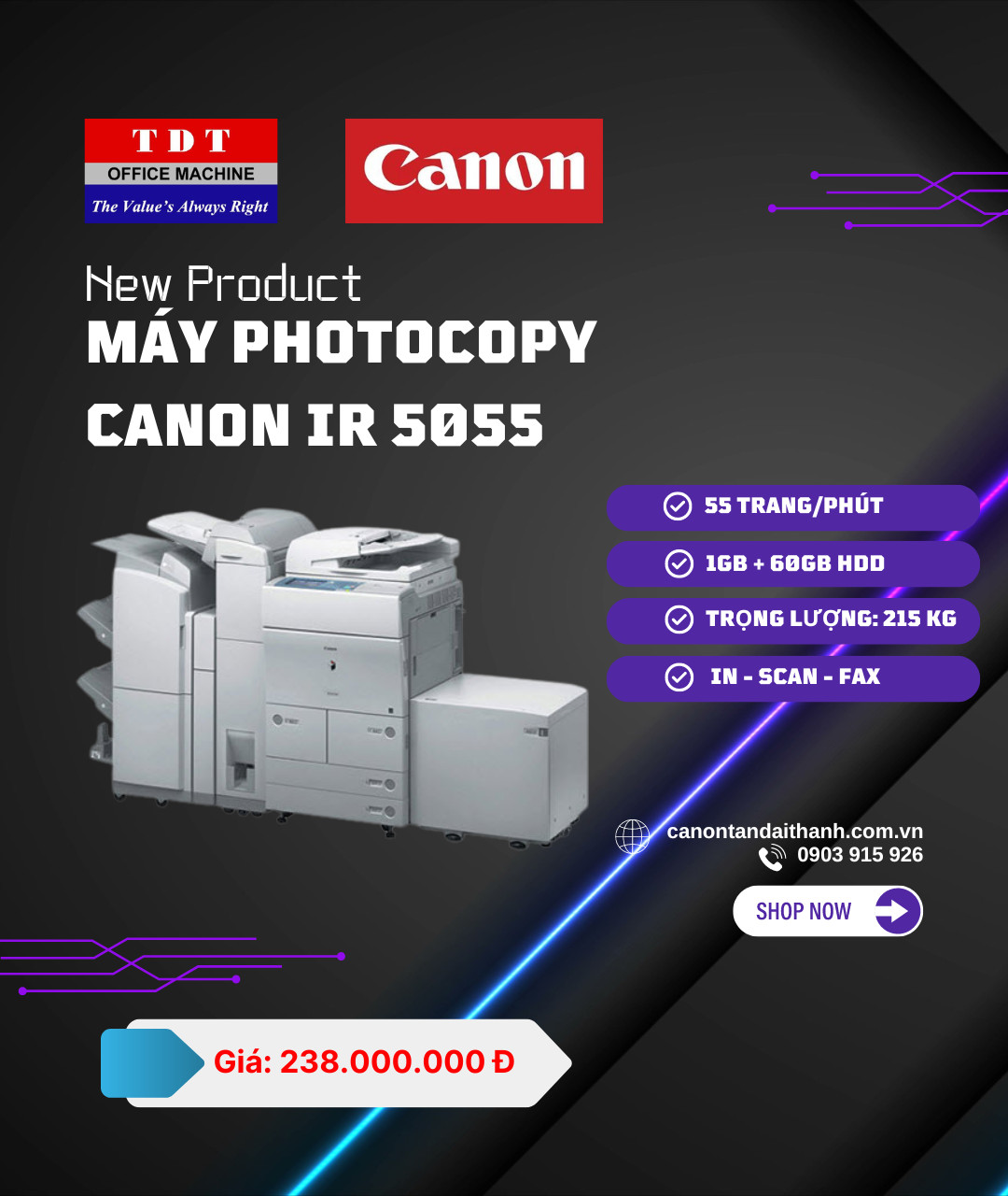 Bán máy Photocopy đa chức năng phục vụ cho việc in - photo - scan