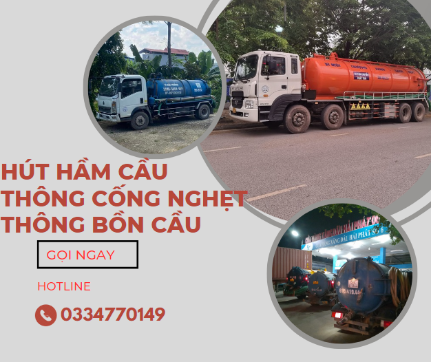 Hút hầm cầu - thông cống nghẹt - nạo vét hố gas [Môi Trường Xanh]