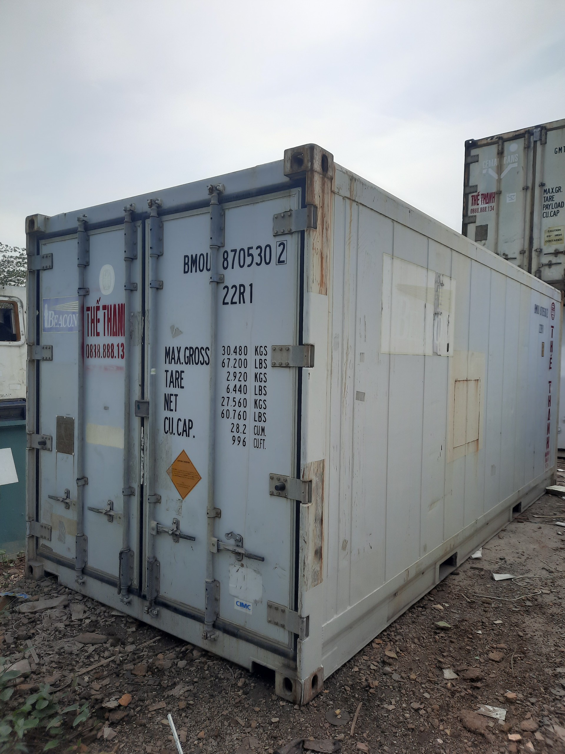 Container lạnh 20 feet làm nông sản và thực phẩm Tết